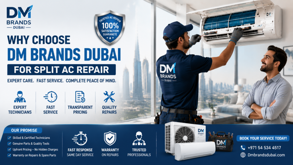 Split AC Repair Dubai, Priced Before We Start - DM Brands Dubai 2026