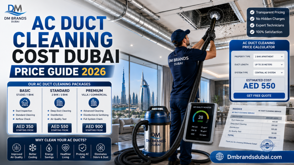 AC Duct Cleaning Dubai: What It Costs, and When You Need It - DM Brands Dubai 2026