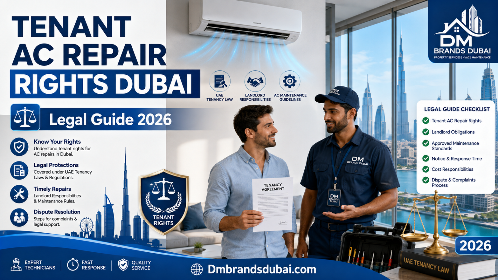 Tenant AC Repair Rights Dubai: Your Full Legal Guide - DMBrandsDubai (2026)