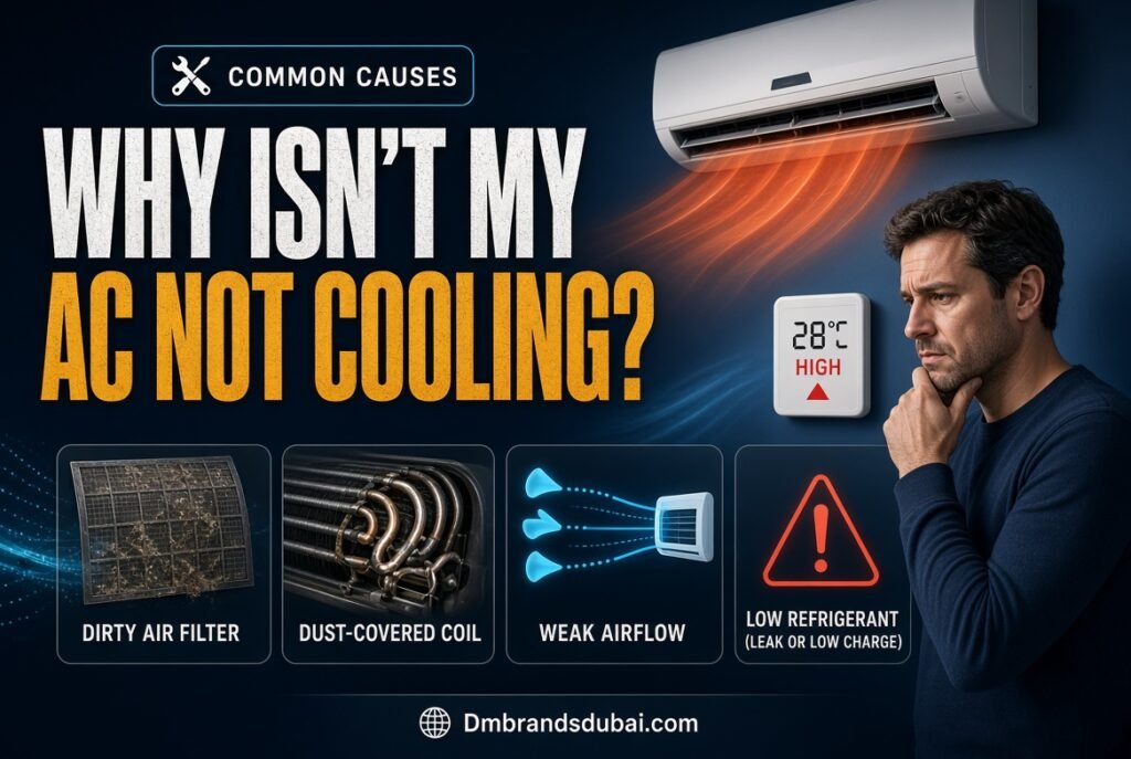 Why Is My AC Not Cooling? Causes & Fixes (Dubai 2026) - DMBrandsDubai