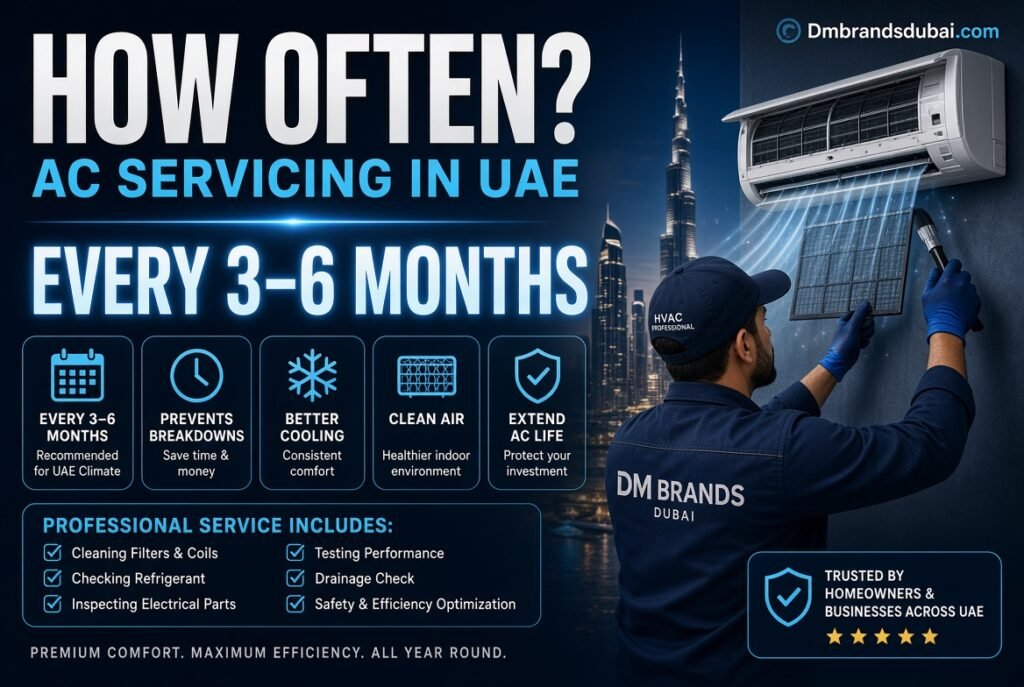 How Often to Service AC in UAE? Dubai Maintenance Schedule Guide 2026 - DMBrandsDubai