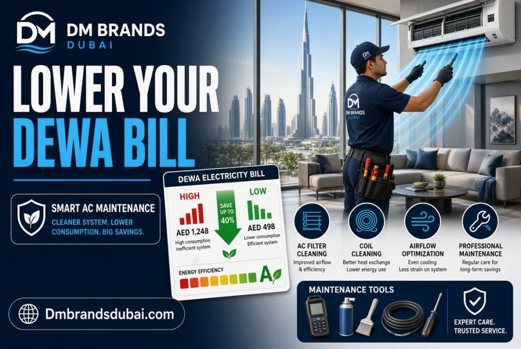Reduce DEWA Bill AC: Proven Ways to Cut Your Dubai Cooling Costs 2026 - DMBrandsDubai