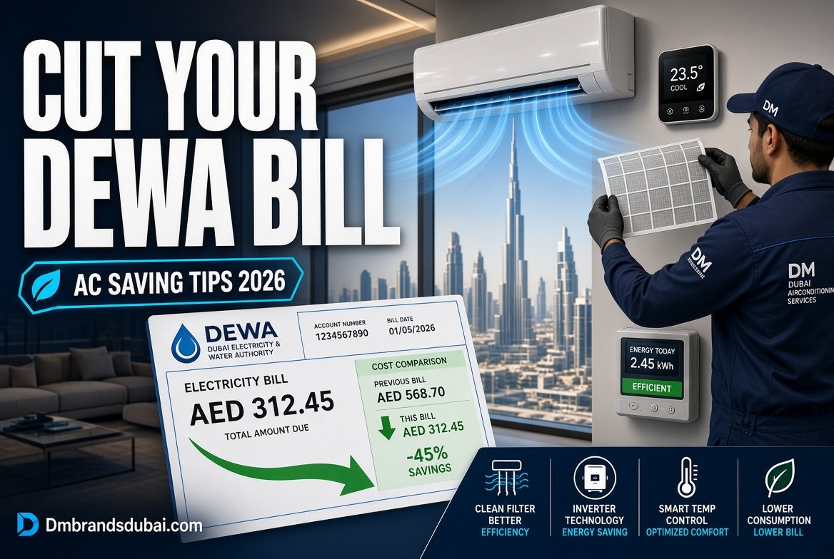 Reduce DEWA Bill AC: Proven Ways to Cut Your Dubai Cooling Costs 2026 - DMBrandsDubai
