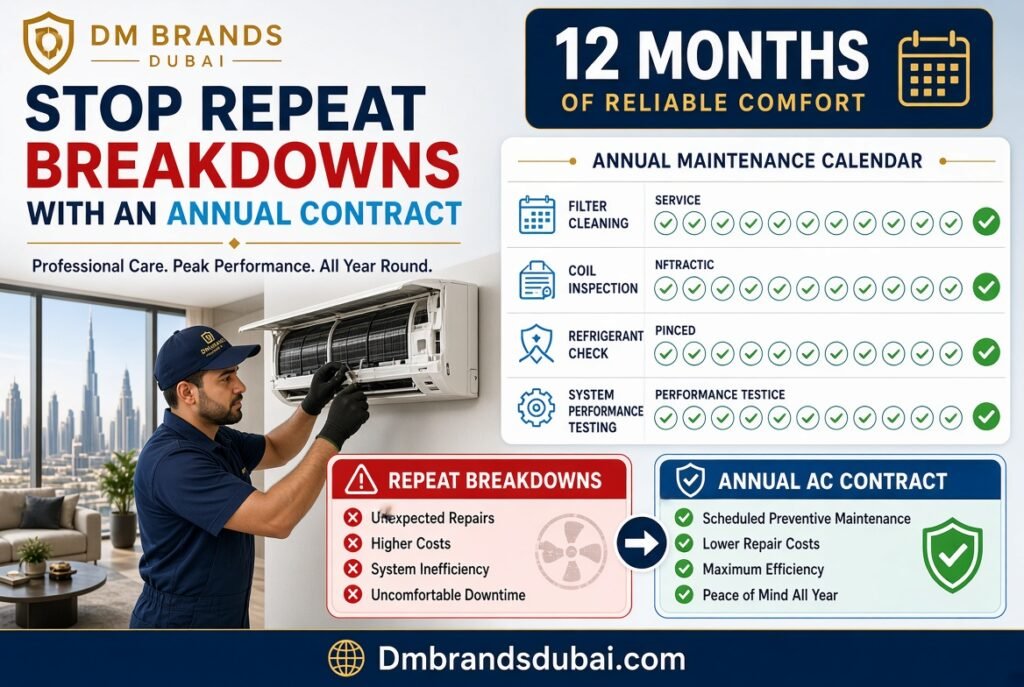 Why Is My AC Not Cooling? Causes & Fixes (Dubai 2026) - DMBrandsDubai