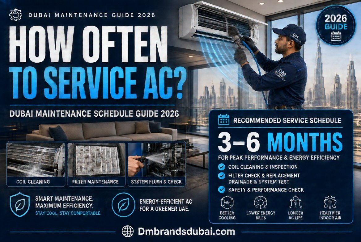 How Often to Service AC in UAE? Dubai Maintenance Schedule Guide 2026 - DMBrandsDubai