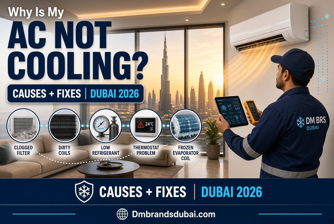 Why Is My AC Not Cooling? Causes & Fixes (Dubai 2026) - DMBrandsDubai