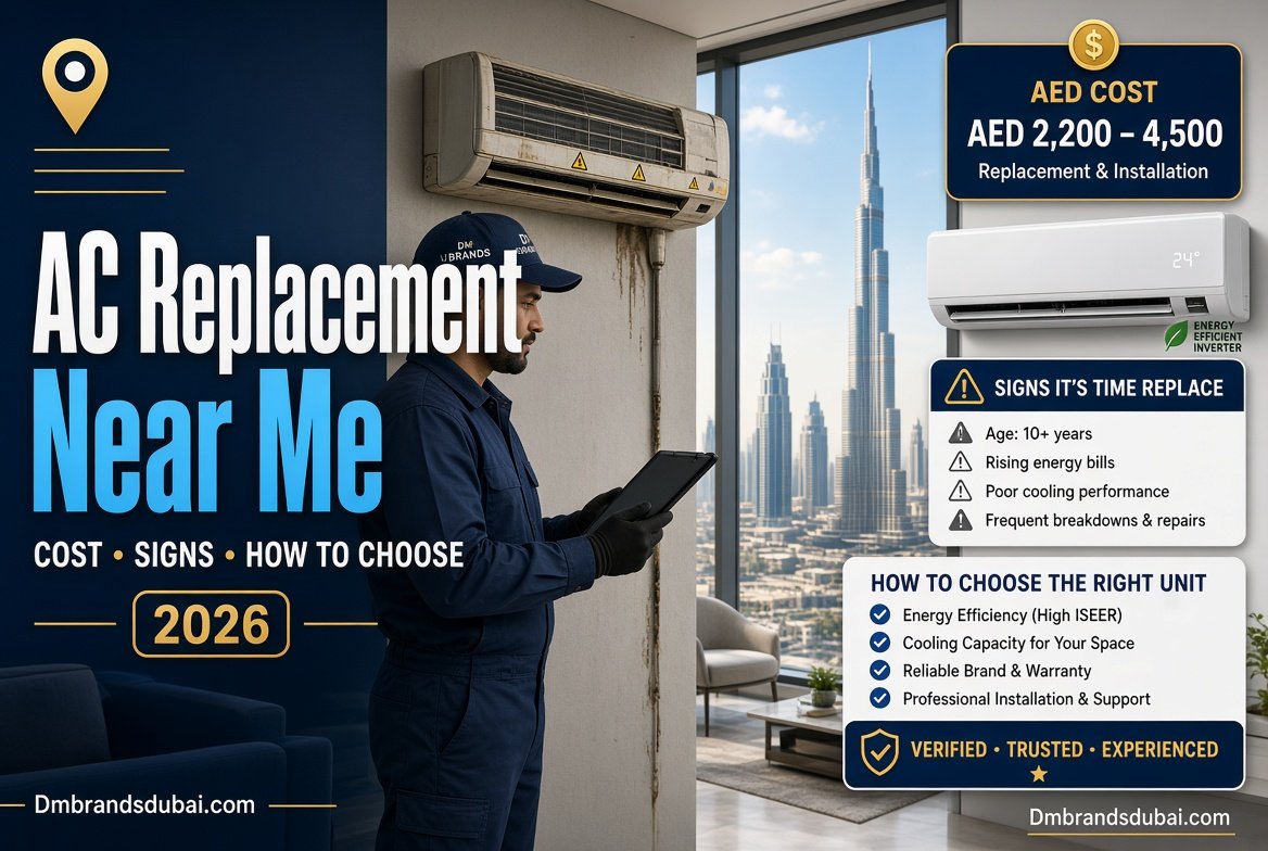 Air Conditioner Replacement Near Me: Cost, Signs, and How to Choose 2026 - DMBrandsDubai