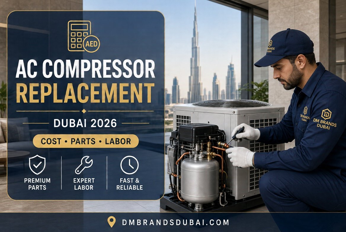 AC Compressor Replacement Cost Dubai 2026 - DM Brands Dubai