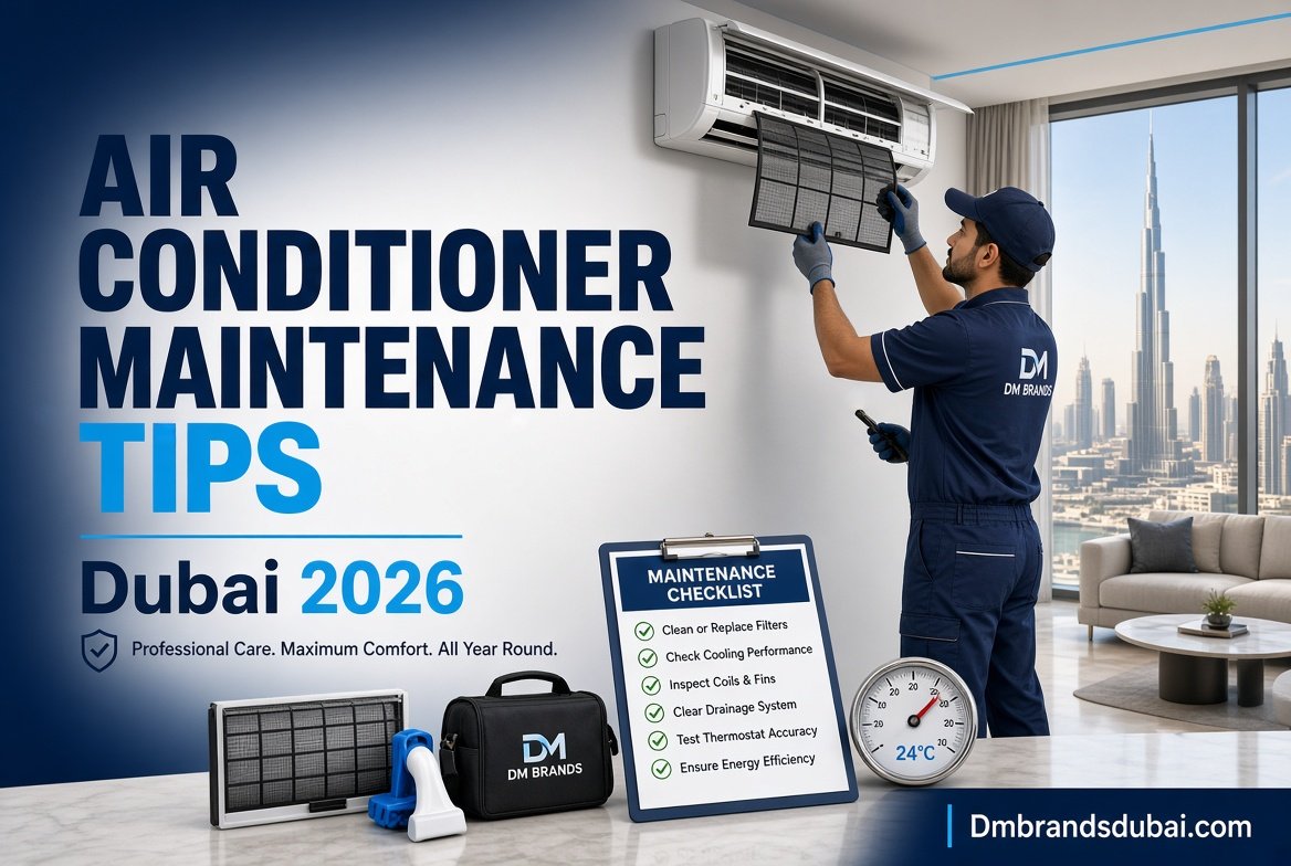 Air Conditioner Maintenance Tips for Dubai 2026 - DMBrandsDubai